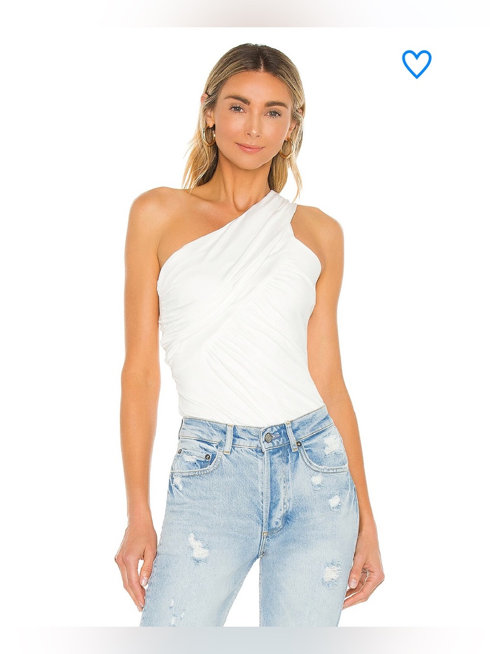 NWOT Revolve superdown Bailee One Shoulder Bodysuit in White (Size XS)